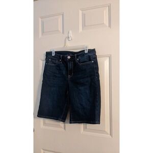 Seven For All Mankind Sunset Bermuda Shorts Size 10, Dark Blue